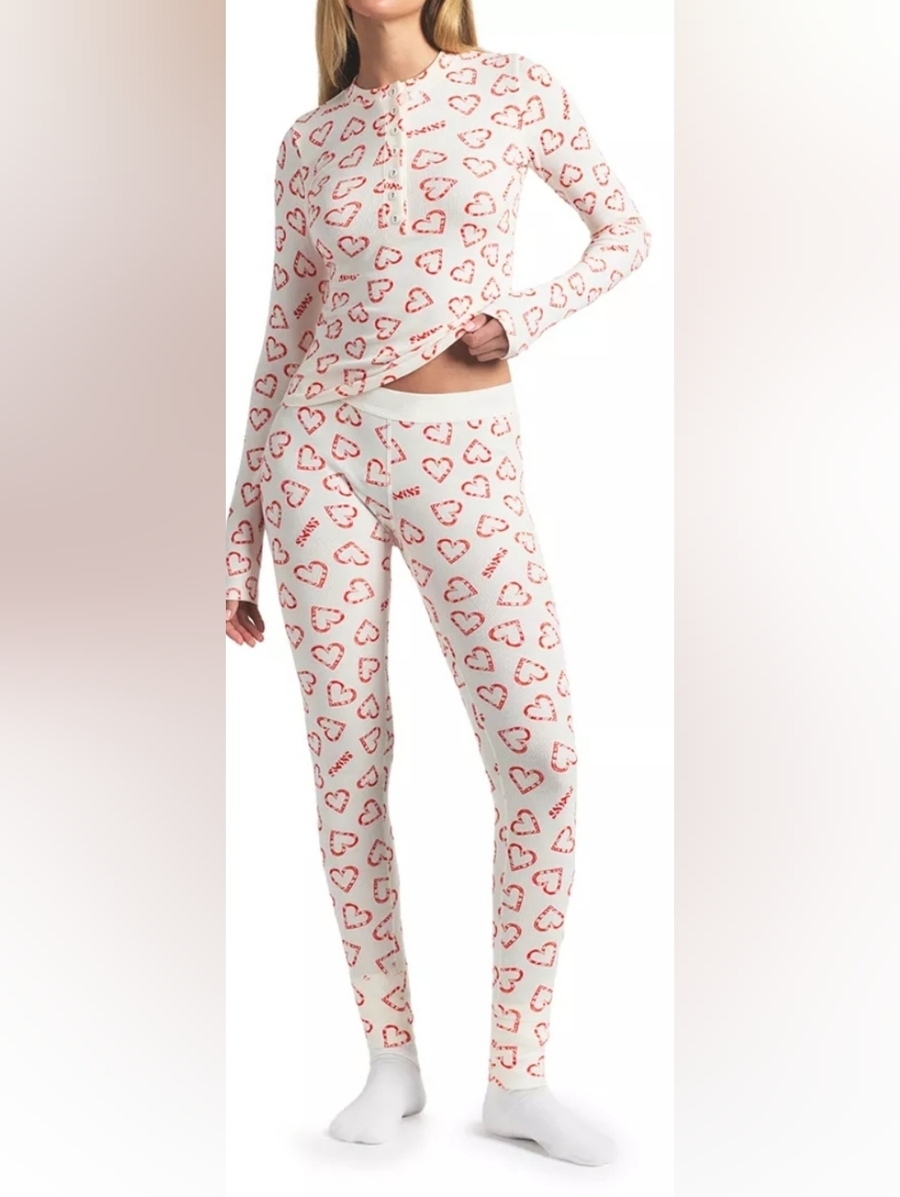 Skims Cotton Rib Henley & Leggings Set
